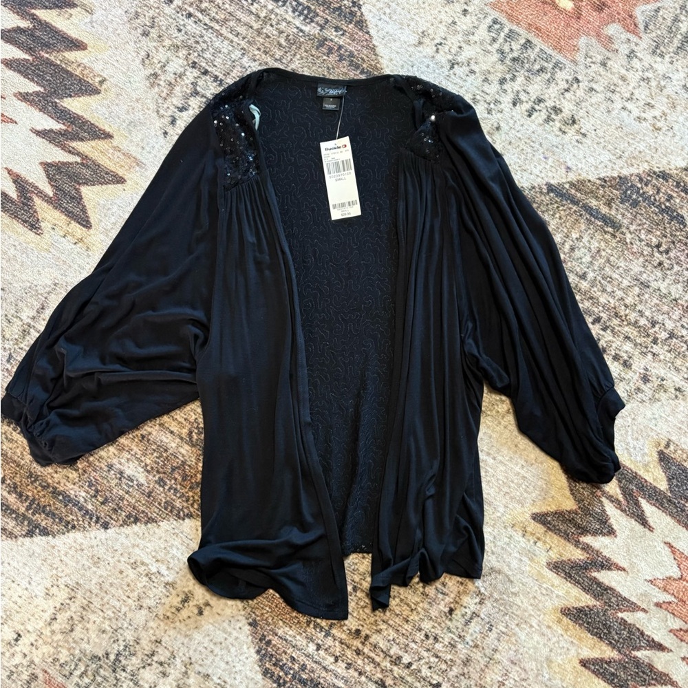 NWT Daytrip Open Front Sequin Cardigan Small